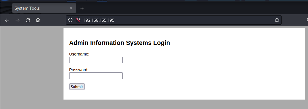 webserver login