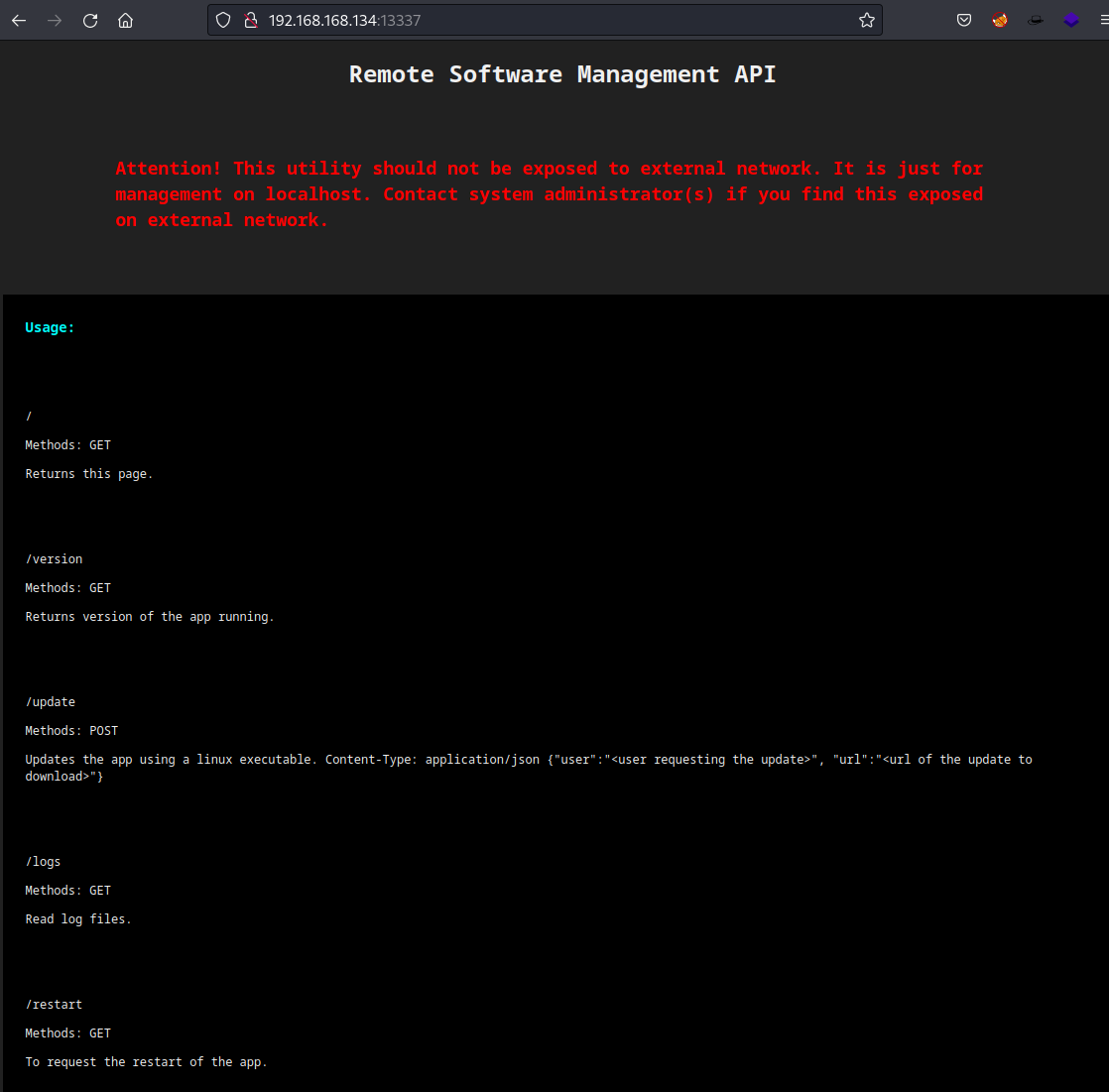 API UI